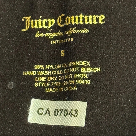 Juicy Couture Bodysuit Shorts with Full Glam Rhinestones SZ S Logo JC on Leg - Picture 5 of 6